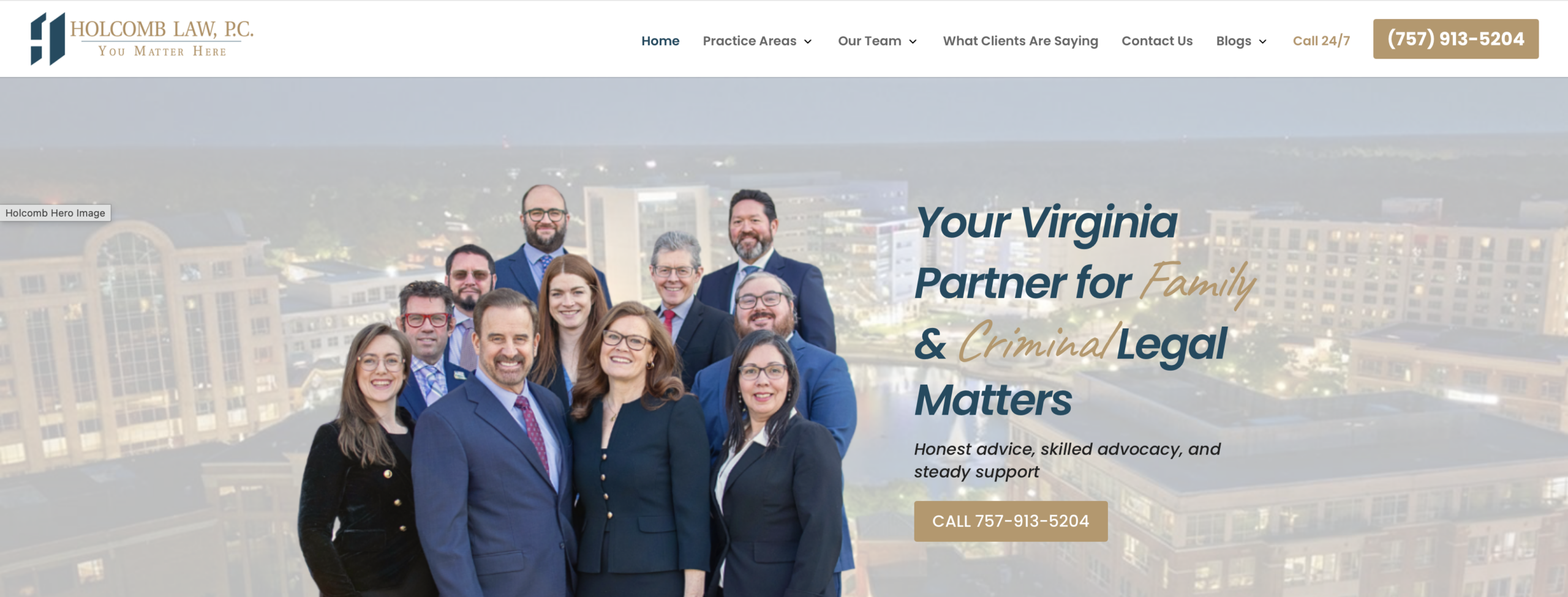 Holcomb Law website